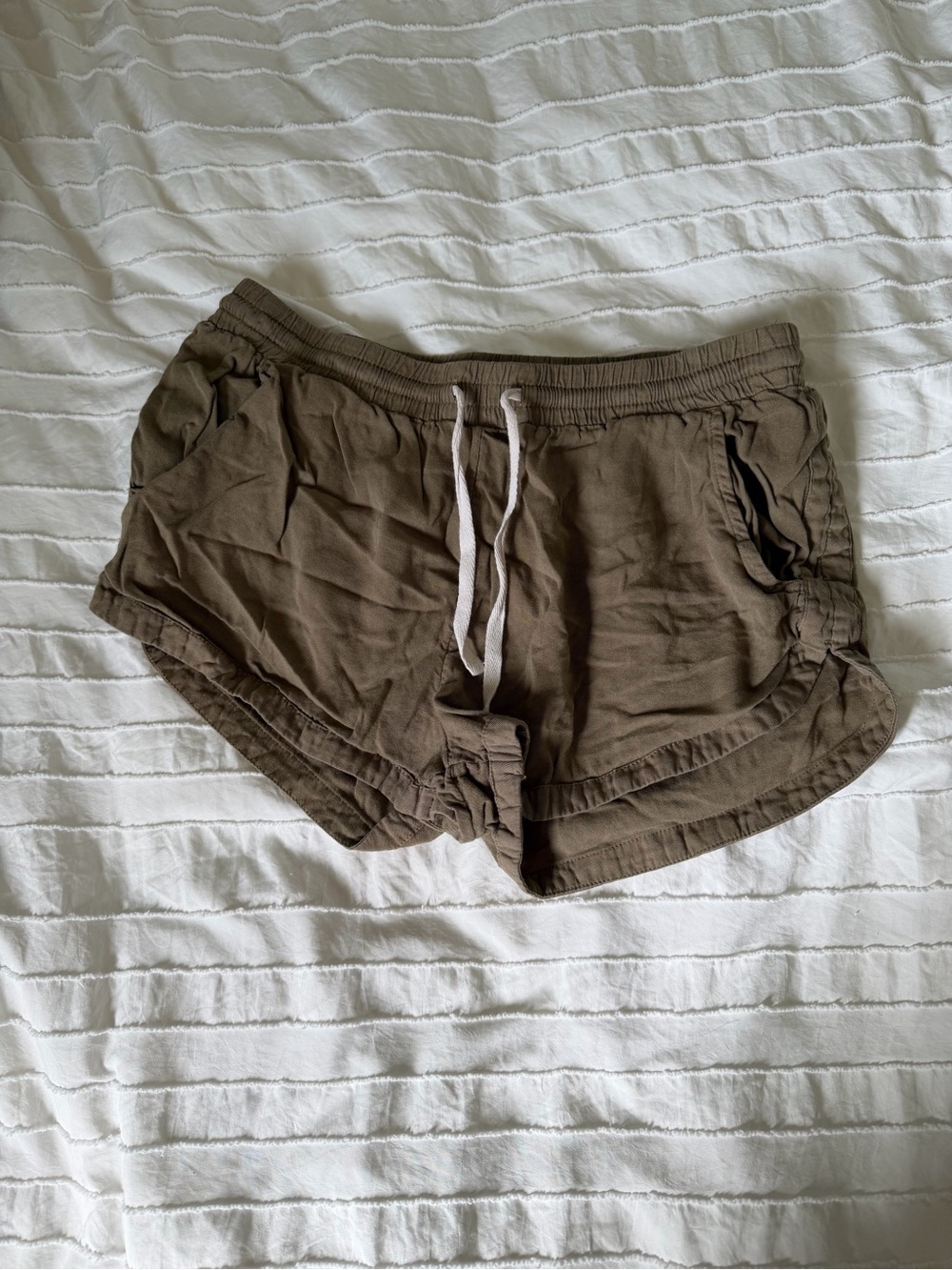 Billabong Olive Green Drawstring Athletic Shorts